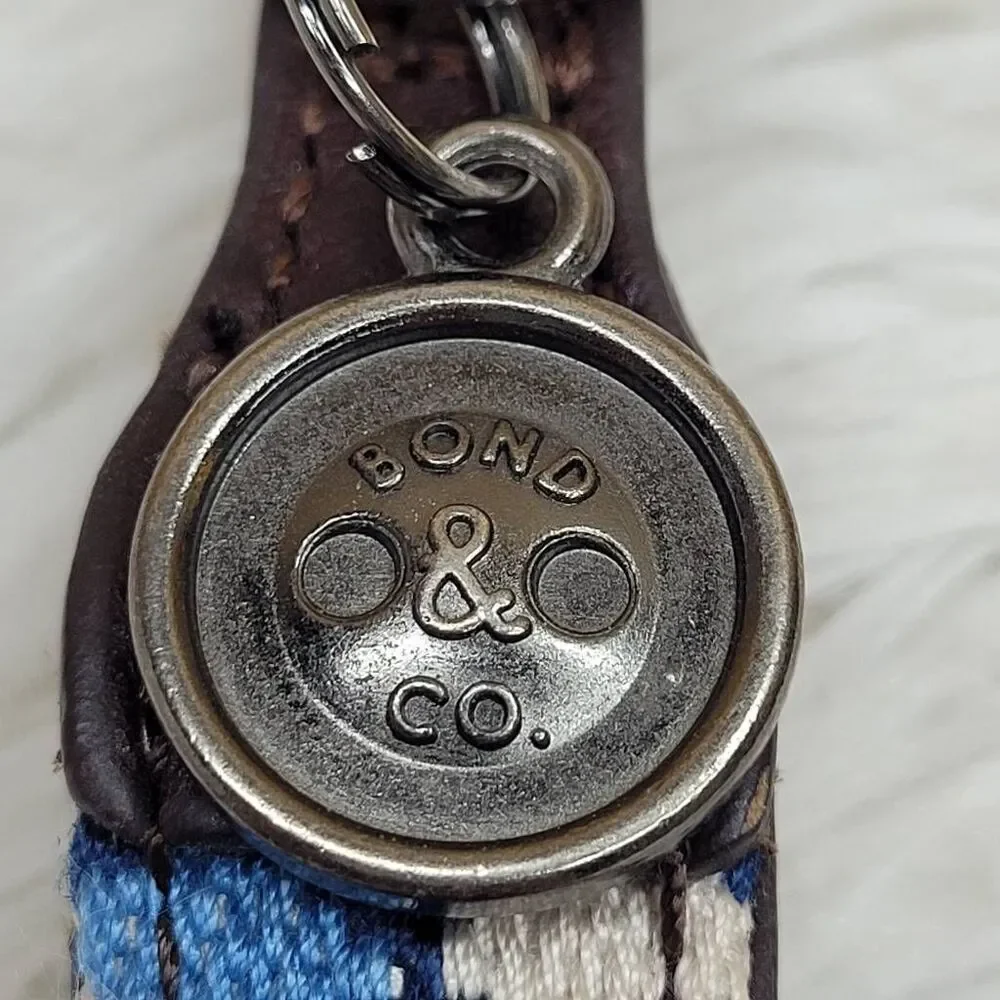 Bond & Co Dog Collar with Brown Bow Tie Slide Size Small